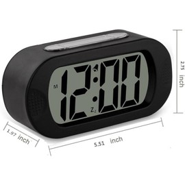 YWYHHM Digital Alarm Clock,Bedside Alarm Clock,Large LED Display Clocks With Backlit Display Snooze Smart Brightness Sensor,Kids Digital Clock,Travel Clock, Alarm Clocks for Bedroom Home Office