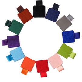 BWESOO 5 Pack Multicolour Pen Holder Strong Adhesive Leather Pencil Elastic Designed for Pencil Rollball Pens Stylus Pen Pencil Pencil Holders Desk Supplies Holders and Dispensers