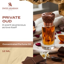 Swiss Arabian Private Oud - Luxury Products From Dubai - Long Lasting, Addictive Personal Perfume Oil Fragrance - A Seductive Signature Aroma - 0.4 Oz