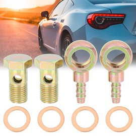 X AUTOHAUX Set of 2 Hollow Screw Washer Kit Metal with 14 mm Diameter for Motorcycle Car