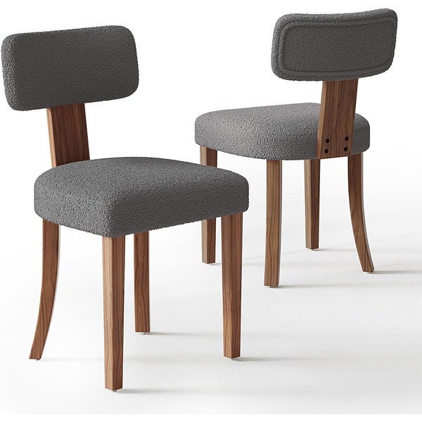 LUXOAK Farmhouse Chair Set of 2, Mid Century Modern Dining