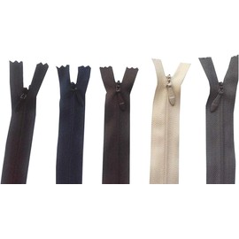 Invisible Zip Concealed Zipper Tape Closed End Premium Quality Zipper for Dresses, Skirts, Pillows or Sewing Craft 7" 8" 9" 12" Assorted Colors (Black 7 Inch)