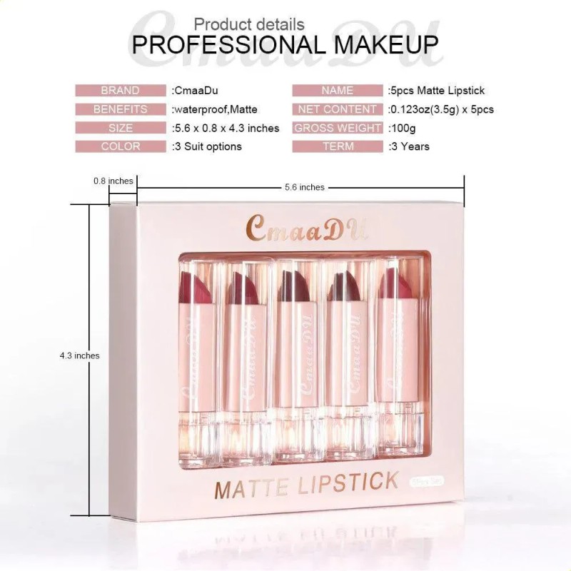 Set De Lápiz Labial Y Brillo Labial Vivid Matte De