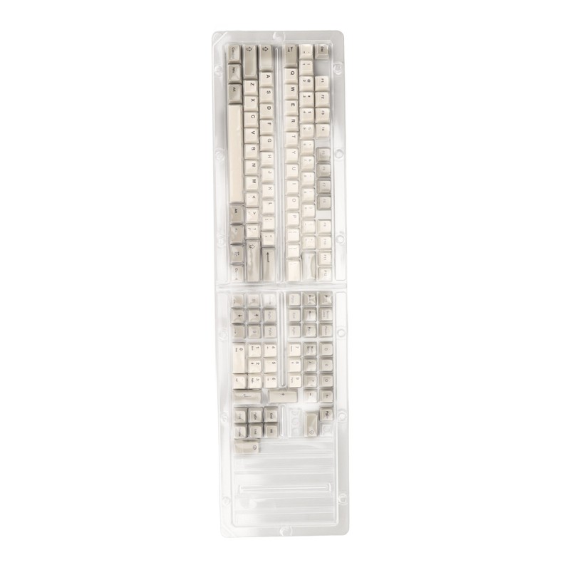 Keyboard Keycaps Retro Grey White 122 Keys PBT Theme Keycap