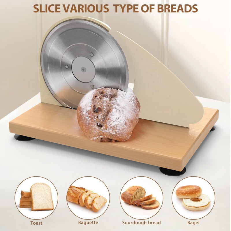 Manual Bread Slicer for Homemade Sourdough Bread, Hand Crank Bread