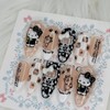Black Ribbon Meow's Handmade Nail Tips - Square S /