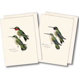 Earth Sky + Water - Peterson’s Hummingbird Notecard Set - 8 Blank Cards with Envelopes (4 each of 2 styles)