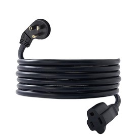 PALARINE Indoor Flat Plug Black Extension Cord 6ft, UL Listed, 16/3 SJTW 3 Prong Heavy Duty Extension Cord, 16 Gauge 13A Power Extension Cord for Lights, Appliance, Home, Office