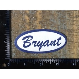 BRYANT Name Tag Work Shirt Job Uniform Badge Silk Screen Iron-On Patch