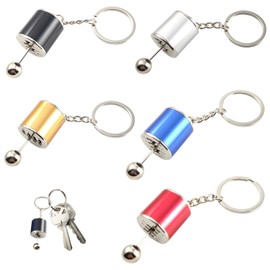 YREYBN 5 PCS Fidget Keyring, Car Keyring for Car Keys, Toy Keys for Stress Relief, Creative Car Accessories, Black Silver Gold Red Blue