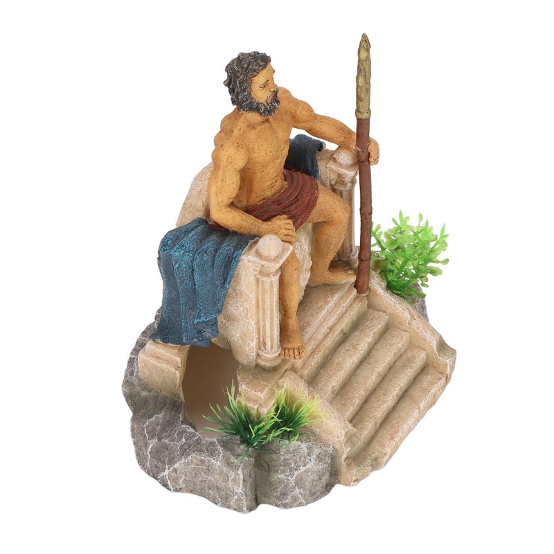 Simulation King Statue Aquarium Decoration Resin Safe Fish Tank Decoration
