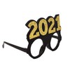SWYOUN 2PCS 2021 Gold Glitter Eyeglasses Happy New Year's Eve