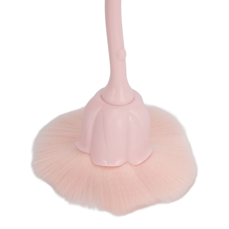 2pcs Nail Dust Remover Pink Rose Nail Powder Cleaning Brush