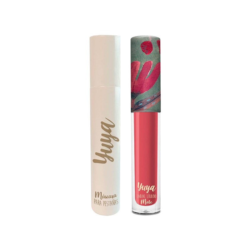 Set Máscara de pestañas 10 Aceites Naturales Negra Labial Maleza