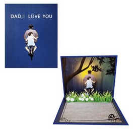 Happy Birthday Card for Dad. Or Fathers Day Card. Get Well Soon Dad Any occasion for a Dad or Father Figure. Pop up I Love You Dad Card.