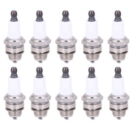 Pack of 10 Spark Plug Chainsaw Accessories Lawn Mower Parts + Brass Ceramic for Hedge Trimmers with High Quality for Saws, Chainsaws, Lawnmowers, Hedge Trimmers