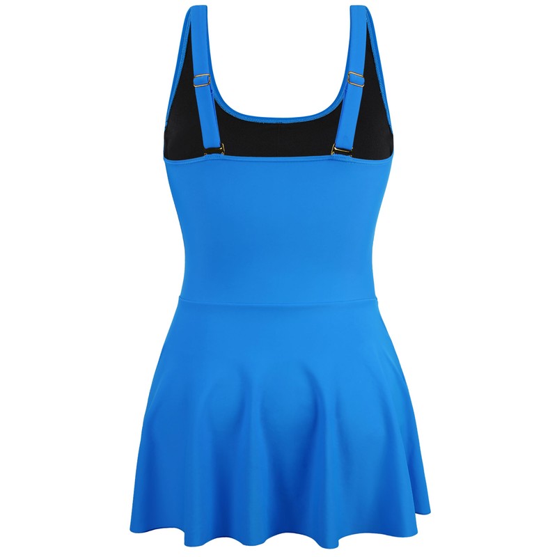 Hilor Women's Underwire One Piece Swimdress Tummy Control Swim Dress