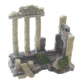 Aquarium Decoration Fish Tank Landscape Ornament Vintage Ruins Roman Column