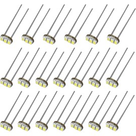 Partsam 20 unidades de mini bombillas de 4,7 mm 12v para auto, color blanco, indicador de velocímetro, retroiluminación