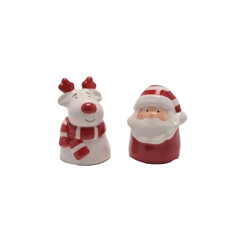 Christmas Novelty Salt and Pepper Set - Santa and Reindeer