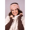 Aran Traditions Cable Knitted Style Headband (Blush)