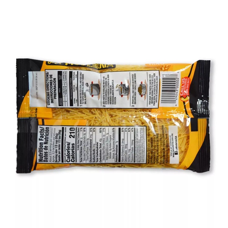 La Moderna Fideo Noodles 7 Ounce Pack Of 20 Nutrient