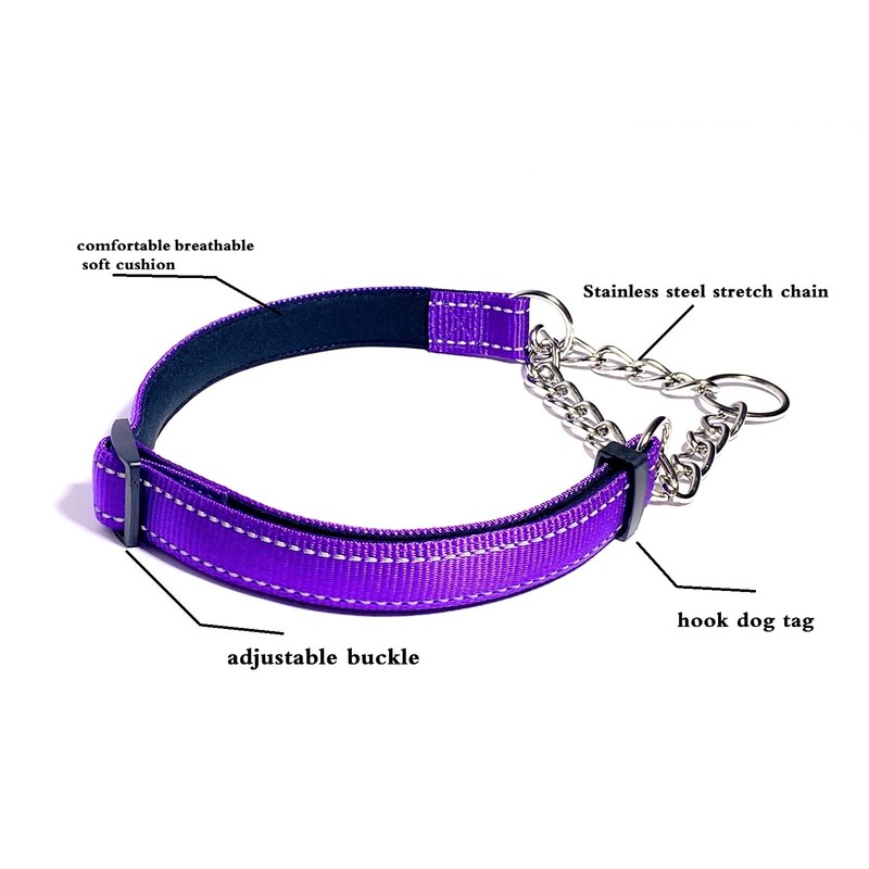 PUROAYET Martingale Collar for Dogs Reflective Nylon Dog Training Collars