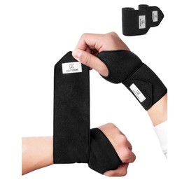 KUTOOK Wrist Bandages Fitness Wrist Support Wrist Splint Moisture Absorption 50 cm Weight Sports Training Tennis Squash Badminton Black