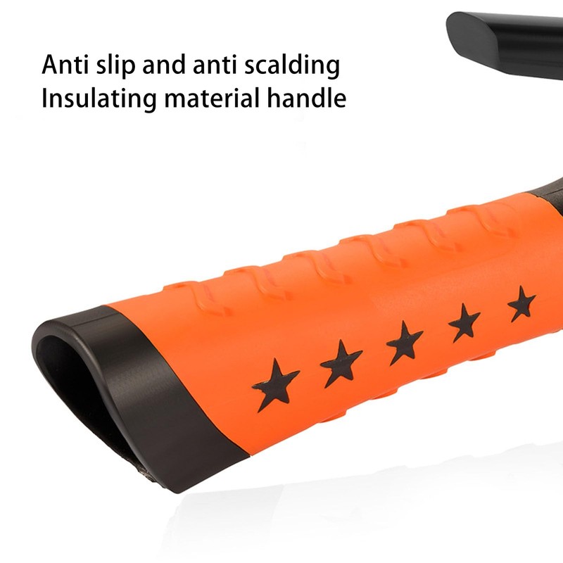 800A Welding Electrode Holder, Copper Clamp with Insulated Handle, Groove