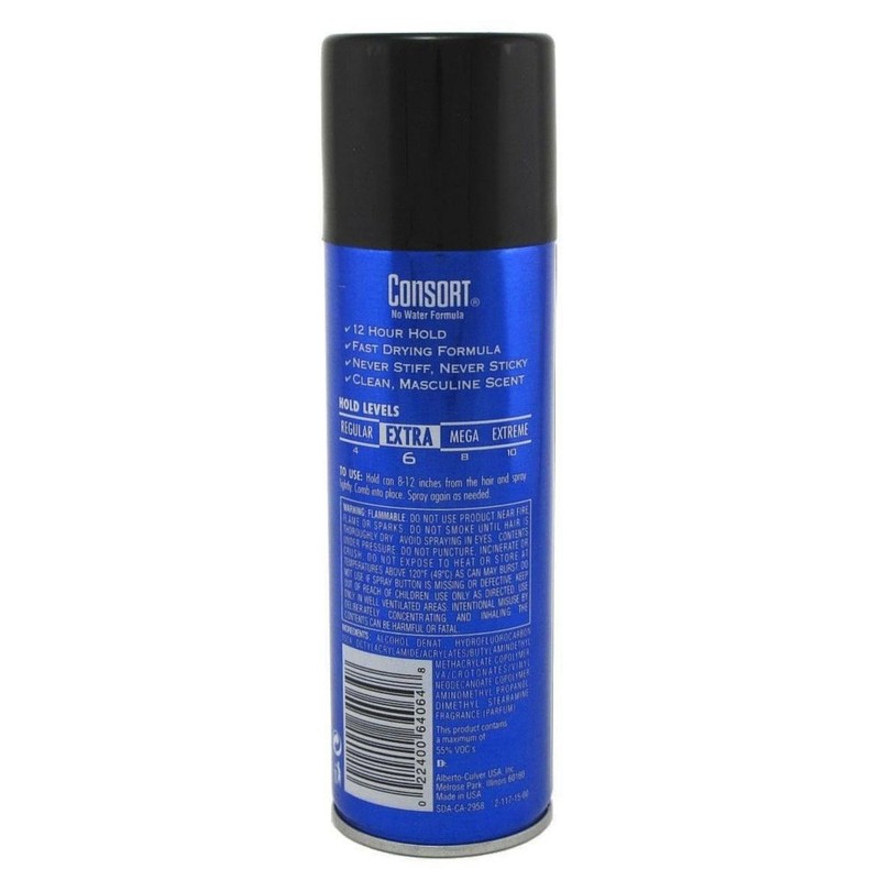 Consort For Men Hair Spray Aerosol, Extra Hold 8.30 ounce