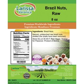 Brazil Nuts, Raw (8 oz, ZIN: 524572) - 2 Pack
