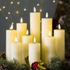 Eywamage Realistic Ivory Slim Flameless Pillar Candes with Remote, Real