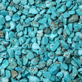 LAIDANLA Turquoise Crushed Stone Crystal Chips Bulk Natural Gemstones Healing Reiki Crystals Mini Quartz Vase Filler Aquarium Gravel 100g