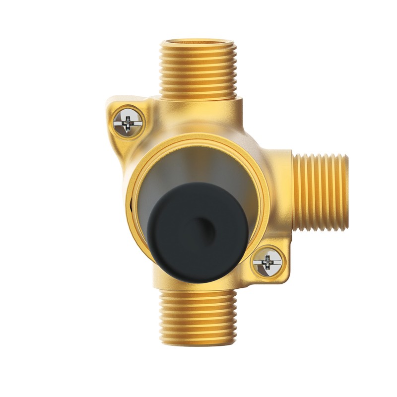 Gerber Single Handle 1/2" 3-Port/2-Outlet Diverter Valve 4 Position Valve