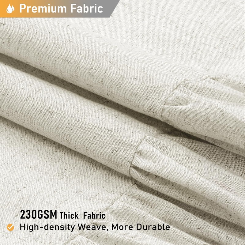 BTTN 78 Inch Long Shower Curtain - Farmhouse Thick Fabric