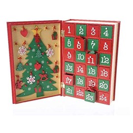 Kaemingk Wooden Book and Christmas Tree Advent Calendar