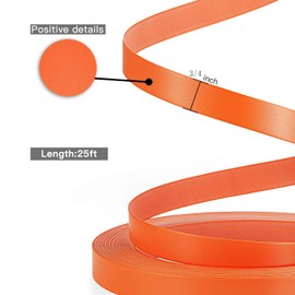 ZYJT PVC Edge Banding, 3/4" x 25ft Non Glued Chrome Orange Edge Banding for Table Cabinet Furniture Trim