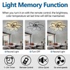Dalouguan Ceiling Fan with Lights Remote Control, Black Flower Ceiling