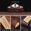 WOCCI 22mm Old-fashioned Watch Band for Men, Top Grain Leather,