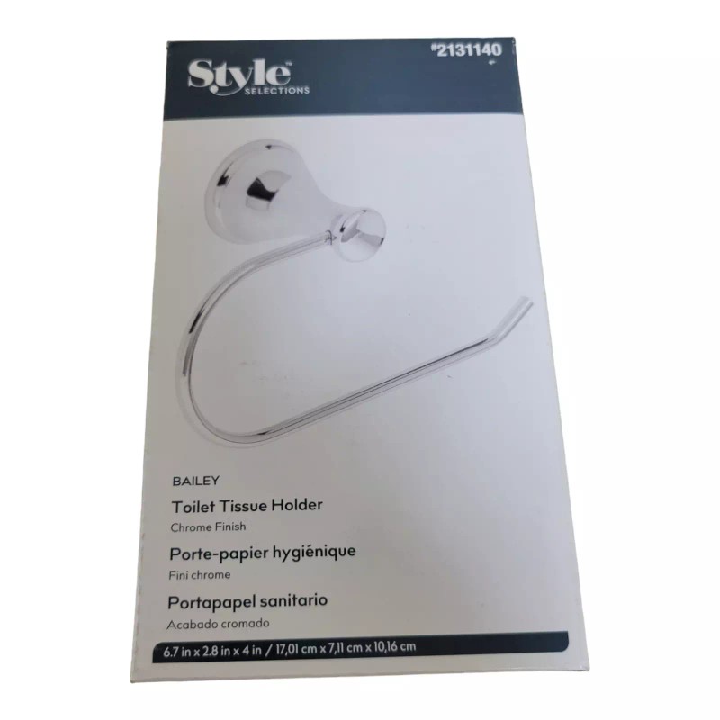 Style Selections Bailey Wall Mount Single Post Toilet Paper Holder