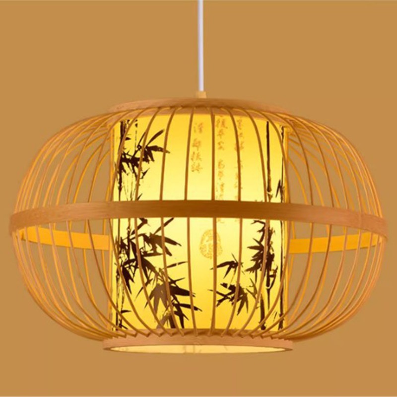 Traditional Woven Pendant Light 111V~240V Hand Woven Bamboo Pendant Light