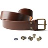 MABAHON 50 Set Leather Rivets Chicago Button Binding Screws Metal