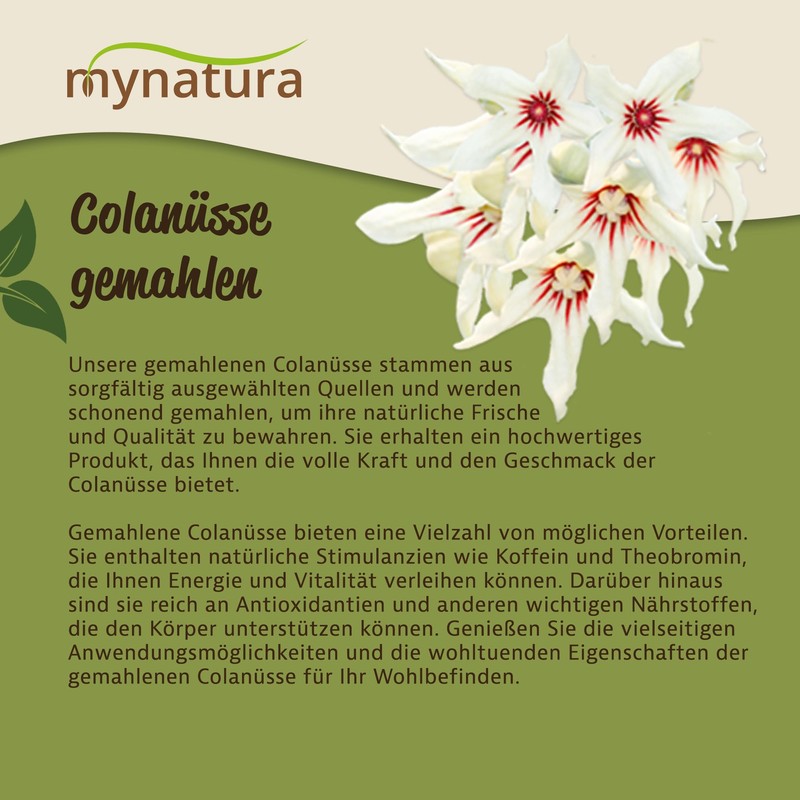 Mynatura Cola Nuts Ground | Colanus Powder | Pure Vegetable