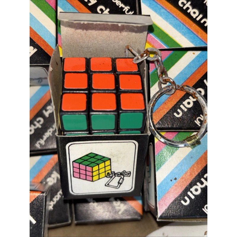 Wonderful Puzzler (1) Vintage Wonderful Key Chain Rubik's Cube w