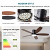 Ayaoty Ceiling Fans with Lights, 52" Low Profile Indoor Ceiling