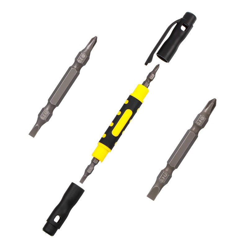 2 Pieces Pocket Screwdriver 4 in 1 Portable Screwdriver Multi-Tool