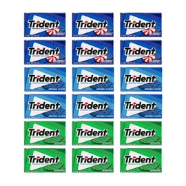Trident Sugar Free Gum Variety Pack, Spearmint, Perfect Peppermint & Original Flavors, 18 Packs of 14 Pieces (252 Total Pieces)