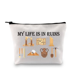 BDPWSS Archaeology Gifts For Women Archaeologist Gift My Life Is In Ruin Funny Archaeology Zipper Pouch (My life bag)