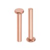 uxcell 25 Pcs 1/8" x 25/32" Flat Head Copper Solid