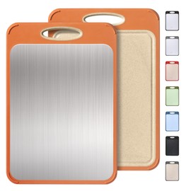2 in 1 Stainless Steel Cutting Board with Handle Chopping Eating Grilling Biard Cutboard Biard Chtting Cuttingboards Voard Oard Bord Dishwasher Safe 16 x 11 Baords Baord Veg Utting Ultimate